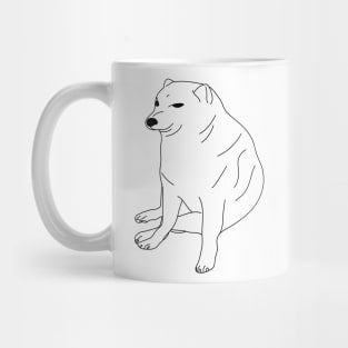 Cheemsburbger Lineart Mug